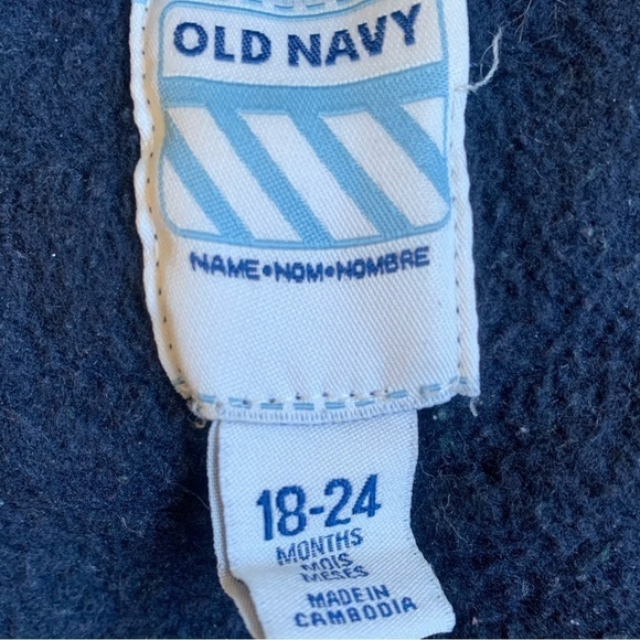 Old Navy Dark Blue Hooded Fleece Jacket - Picture 3 of 4